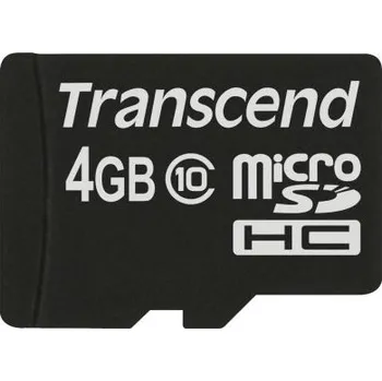 Paměťová karta Karta Micro SD 4 GB Class 10 Transcend