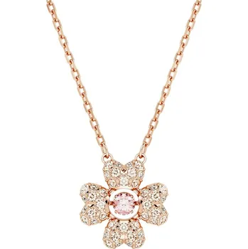 Náhrdelník Swarovski Krásný bronzový náhrdelník Čtyřlístek s krystaly Idyllia 5674211 + 2 měsíce na vrácení zboží