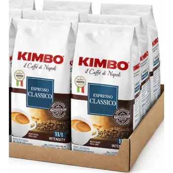 Káva Kimbo Espresso Classico zrnková káva 6x1 kg - VÝHODNÉ BALENÍ