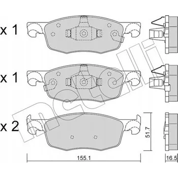 Brzdová destička METELLI BRZDOVÉ DESTIČKY PŘEDNÍ