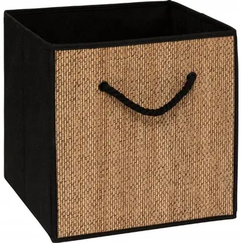 Úložný box TEXTILNÍ ÚLOŽNÝ BOX POLYESTER S UCHEM 31X31X31 CM ČERNÝ