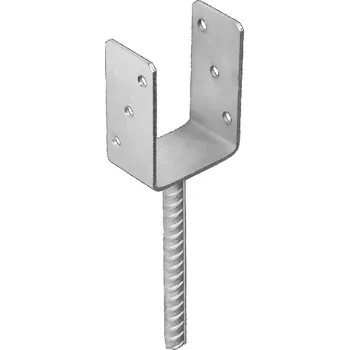 PS 90U Patka sloupku ZNG 91x120x60x4,0 stříbrný zinek