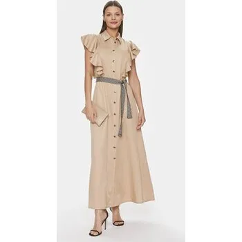 Dámské šaty Gaudi Košilové šaty 411BD15002 Béžová Regular Fit 46