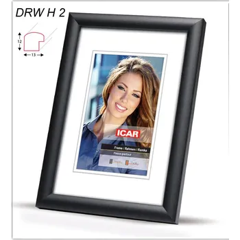 Rám na obraz Rámeček dřevěný Icar DRWH 13x18 černý r030059