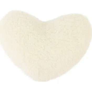 Dekorativní polštářek Wooline Vlněný polštářek srdce, ecru