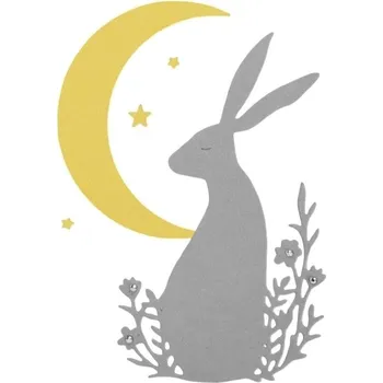 Kancelářská technika Sizzix 663316 Řezací šablona Půlnoční králík 3 ks