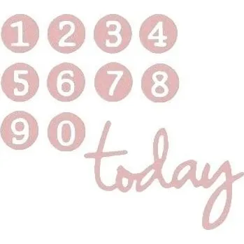 Kancelářská technika Sizzix 662577 Řezací šablona Čísla 11 ks