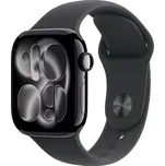 Apple Watch Series 11 GPS + Cellular 42mm Klavírně černý hliník s černým sportovním řemínkem - M/L
