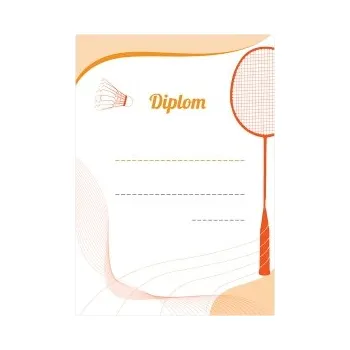 Sportovní diplom - Badminton - A5 DIP-011-A5 Nižší cena pro více kusů!