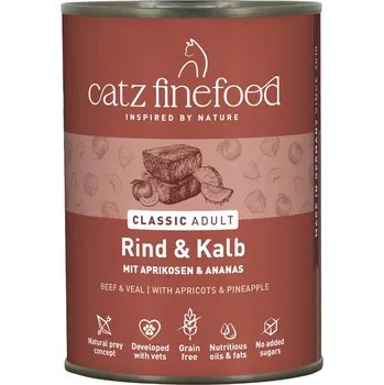 Krmivo pro kočku 24x400g catz finefood konzerva - Hovězí & telecí