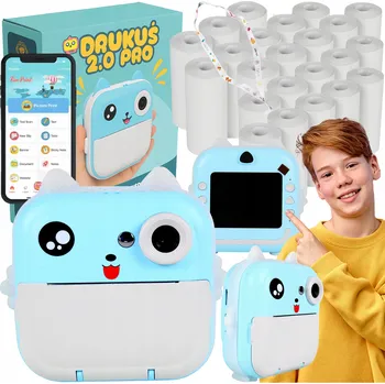 Bezpečnostní kamera Mini tiskárna Drukuś fotoaparát okamžitý termální + 23 rolek