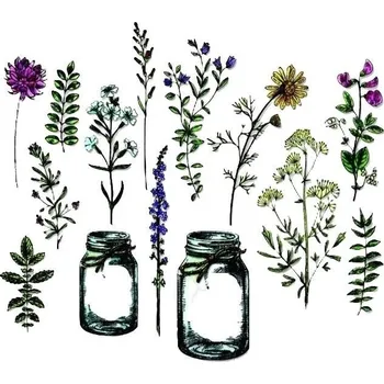 Kancelářská technika Sizzix 662270 Řezací šablona Luční květiny 16 ks