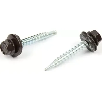 Vrut Farm. vrut s EPDM podložkou 4,8x35 RAL 8019 Šedohnědá