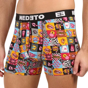 Pánské spodní prádlo Pánské boxerky Nedeto vícebarevné (1NBVL03) XXL Možnost vrácení zboží ZDARMA do 120 dnů!