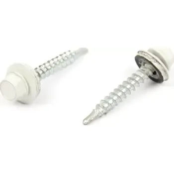 Vrut Farm. vrut s EPDM podložkou 4,8x35 RAL 9002 Šedobílá