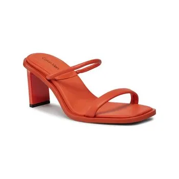Dámské pantofle Nazouváky Calvin Klein Padded Curved Stil Slide 70 HW0HW01992 Červená 38