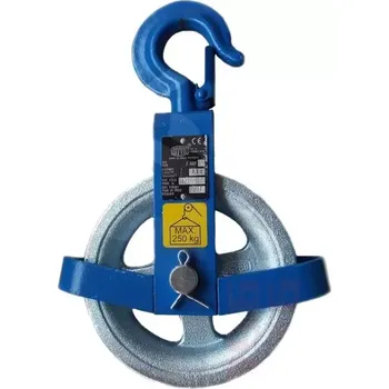 Jištění Kladka zednická s hákem 150mm 1000kg lak.