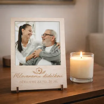 Rám na obraz Dřevěný rámeček s věnováním DĚDEČKOVI Varianta: V jednotném čísle