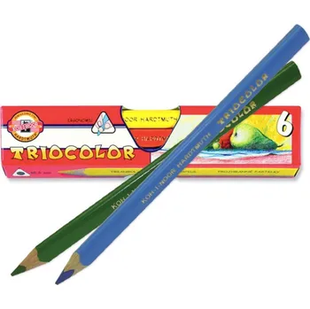 Pastelka KOH-I-NOOR Tricolor pastelky trojhranné silné 6 ks
