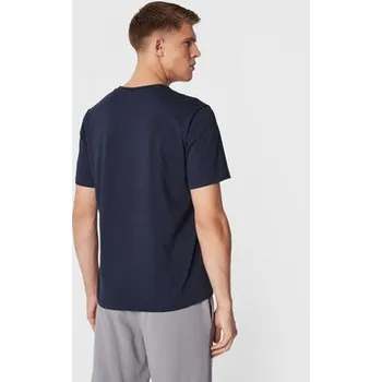 Pánské tričko Champion T-Shirt Script Logo Embroidery 218007 Tmavomodrá Regular Fit M