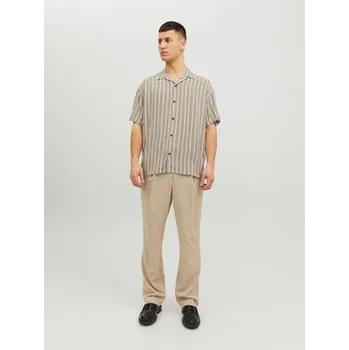 Pánská košile Jack & Jones Košile Jeff 12220423 Béžová Relaxed Fit XXL