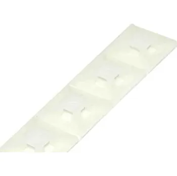 Stahovací páska Držák kabelových stahovacích pásek pro 3.2mm široké pásky 12.5mm 12,5 mm barva Přírodní samolepicí RS PRO