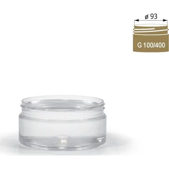 Dóza na potraviny Dóza typ 23 PET 300ml 30g čirá (100/400) CENA DÓZY BEZ UZÁVĚRU - uzávěry objednávejte v sekci související zboží