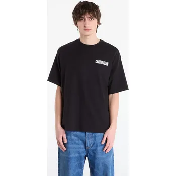 Pánské oblečení Tričko Calvin Klein Jeans Ss 16S Ck Vert Logo Tee Black XL