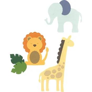 Kancelářská technika Sizzix 666228 Řezací šablona Zvířata v ZOO 8 ks