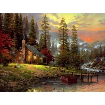 Dětské zboží Gaira® Malování podle čísel Dům v lese M170A