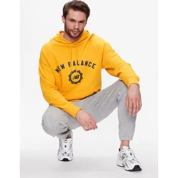 Pánská mikina New Balance Mikina Dukserica Sport Seasonal French Terry MT31901 Žlutá Relaxed Fit XL