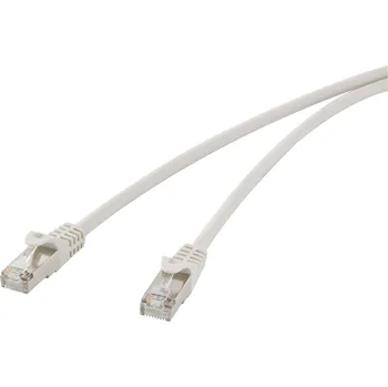 Datový kabel Renkforce RF-4724280 RJ45 síťové kabely, propojovací kabely CAT 5e F/UTP 10.00 m šedá s ochranou 1 ks