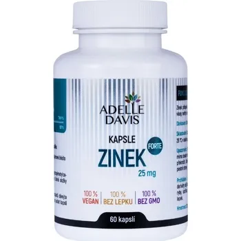 Doplněk stravy Adelle Davis Zinek forte, 25 mg, 60 kapslí