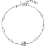 Stříbrný náramek s říčními perlami 23032.1