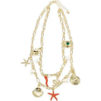 Náramek GATE Dvouřadý náhrdelník s přívěsky uni 226-1131/31