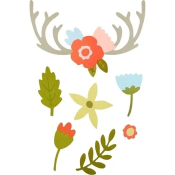 Kancelářská technika Sizzix 662095 Řezací šablona Flowers 13 ks