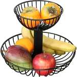 Zeller Present Stojan na ovoce, 2 mísy, kovový, černý FONTANA