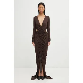 Dámské šaty Šaty Rick Owens Lilies Poppy, M, hnědá, 98X