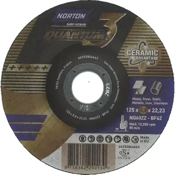 Řezný kotouč 125x0,8x22,2 Norton Quantum3