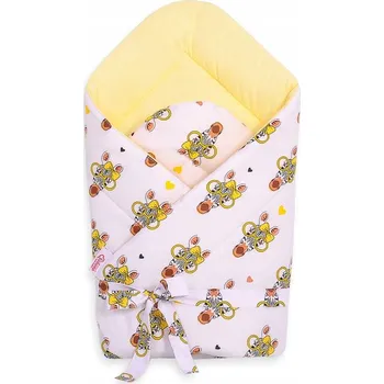 Zavinovačka OBOUSTRANNÁ ZAVINOVAČKA PRO MIMINKA MĚKKÁ SE ZAVAZOVÁNÍM - ŽLUTÉ ZEBRY