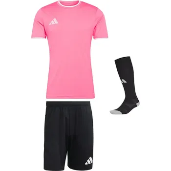 Fotbalový komplet Adidas Entrada 26 dres, trenky a stulpny solar růžový Velikost: 152