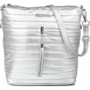 Kabelka Beltimore stříbrná kabelka ze syntetické kůže