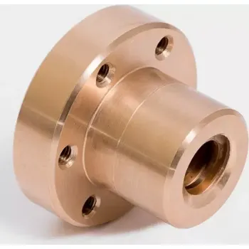 Závitová tyč Matice Trapézová Kruhová Bronz Tr50x8 (72x75) s přírubou