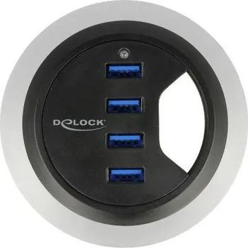 USB hub Delock 62868 USB Hub 4 porty USB-A USB 3.1 Gen1 5 GBit/s černá 62868