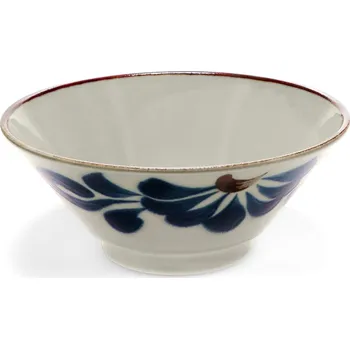 Modrá/béžová porcelánová ramen miska 900 ml Flower – Rex London ID_1805054