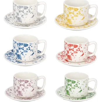 Tognana IVY APULIA Sada kávových šálků a podšálků 100 ml 6 ks vícebarevné