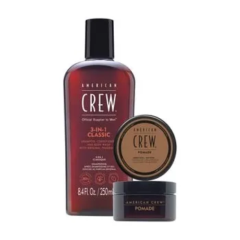 Kosmetika American Crew Styling Winter Duo Classic Shampoo & Classic Pomade Set Sada péče o vlasy