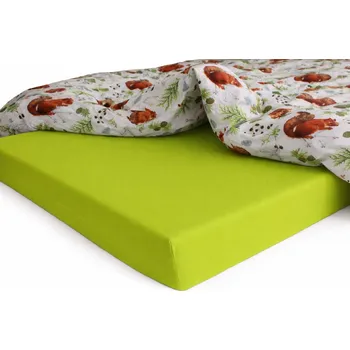 Prostěradlo Bavlněné prostěradlo do školky - Limetková s gumou Rozměr:: 60 x 120 cm