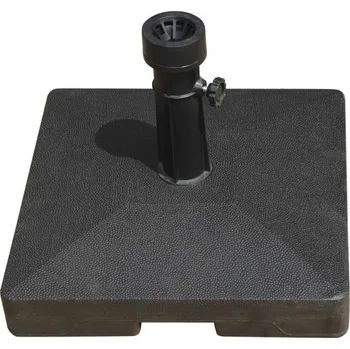 Stojan na slunečník Těžký podstavec pod slunečník betonový čtvercový černý 30 kg