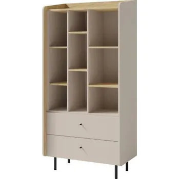 Komoda AE6 Regál-komoda Alessio, pískově béžová - dub olejovaný, 80 x 170 x 42 cm